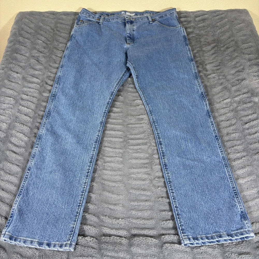 Wrangler 47 Advanced Comfort Regular Fit Straight Leg Jeans Blue 40x34 47MACSB
